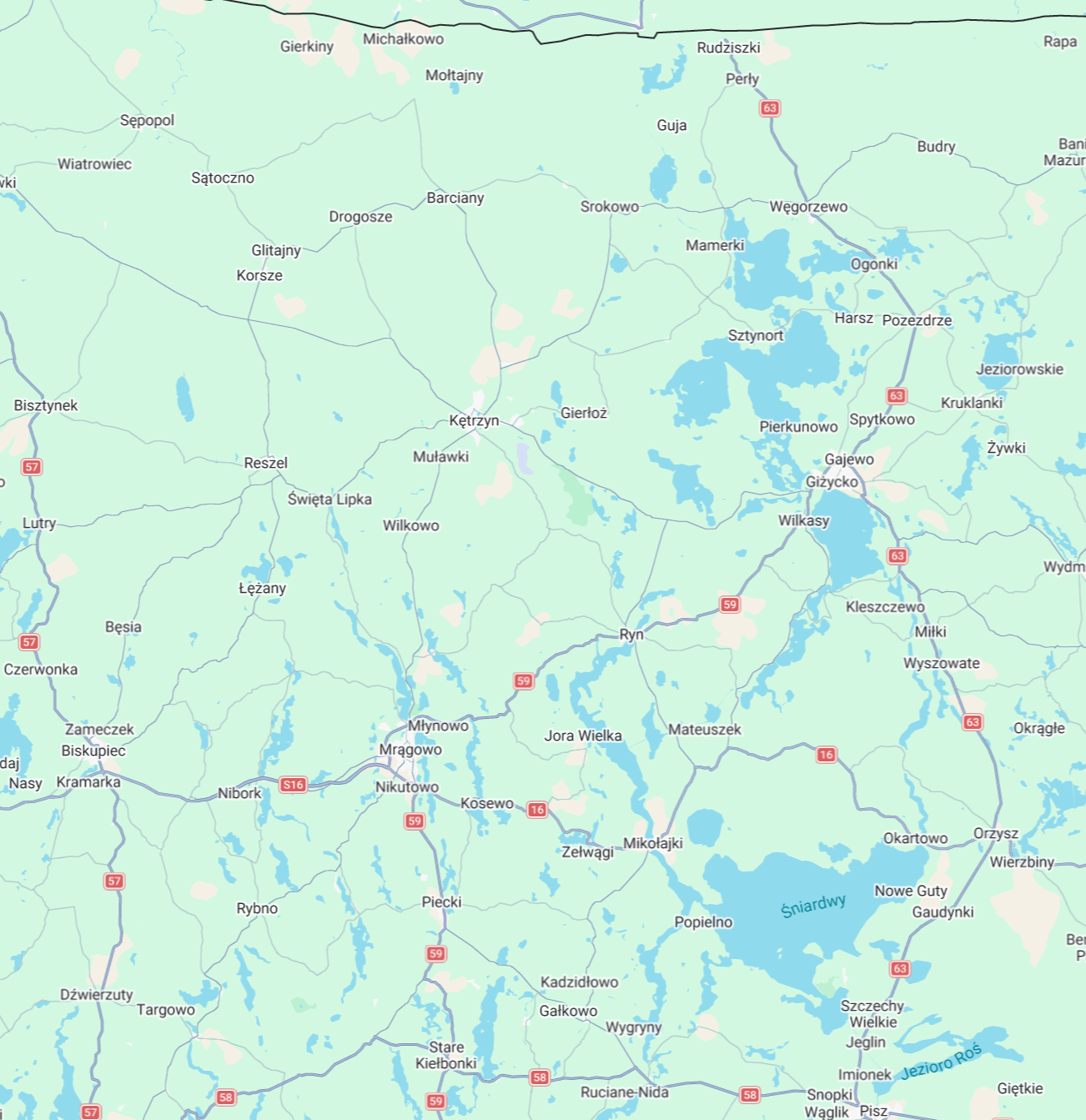 Obszar działania MFach - Kętrzyn i okolice 50km